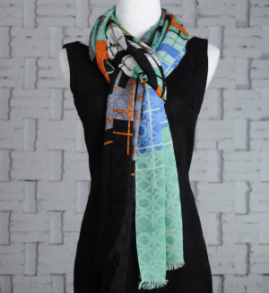 10% रेशम 90% ऊन दुपट्टा