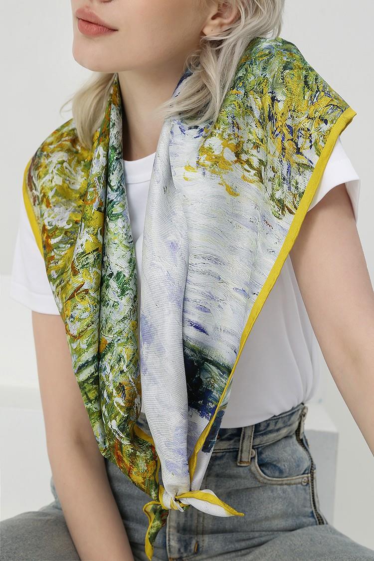 Oil Painting Square Bandana Neckchief-1