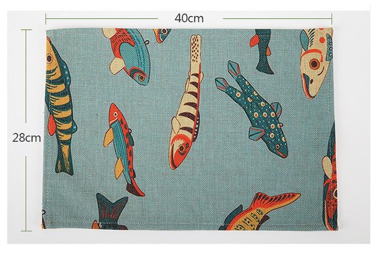 Print Decorative Cotton Dinner Placemat Print Decorative Cotton Dinner Placemat