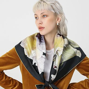 डबल पक्षीय प्रिंट सिल्क टवील दुपट्टा