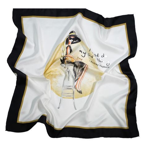 रंगाई के लिए थोक सफेद रेशम स्कार्फ