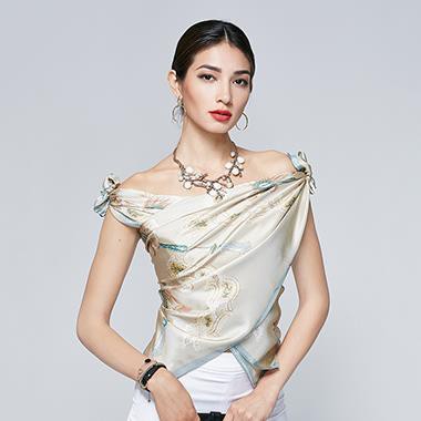 महिलाओं के हल्के रेशम स्कार्फ