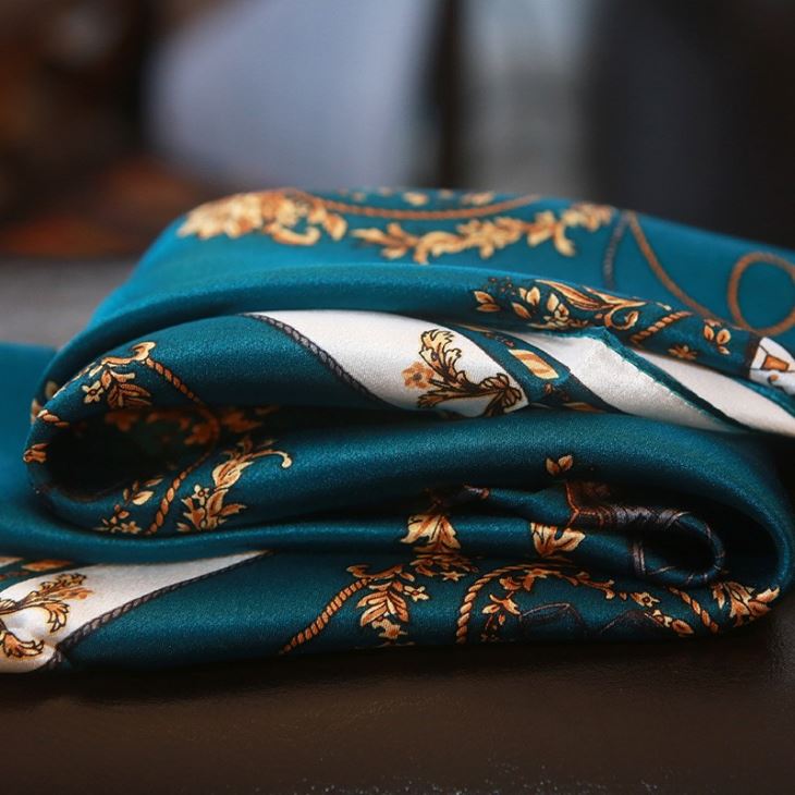 100% Pure Print Women Silk Scarf